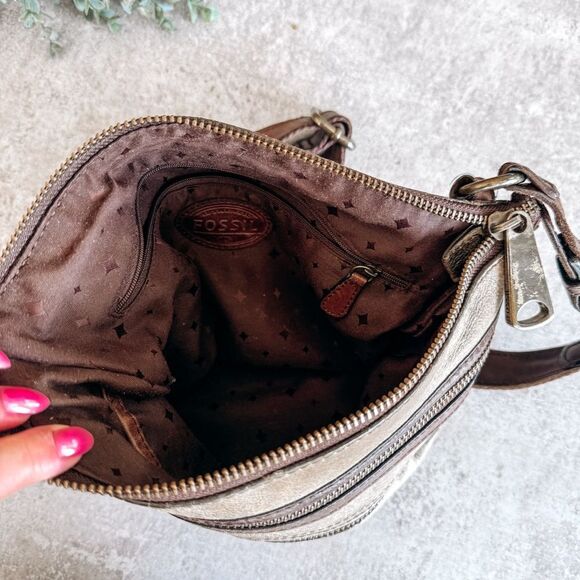 Fossil Tan Explorer Crossbody Leather Bag - Picture 5 of 6